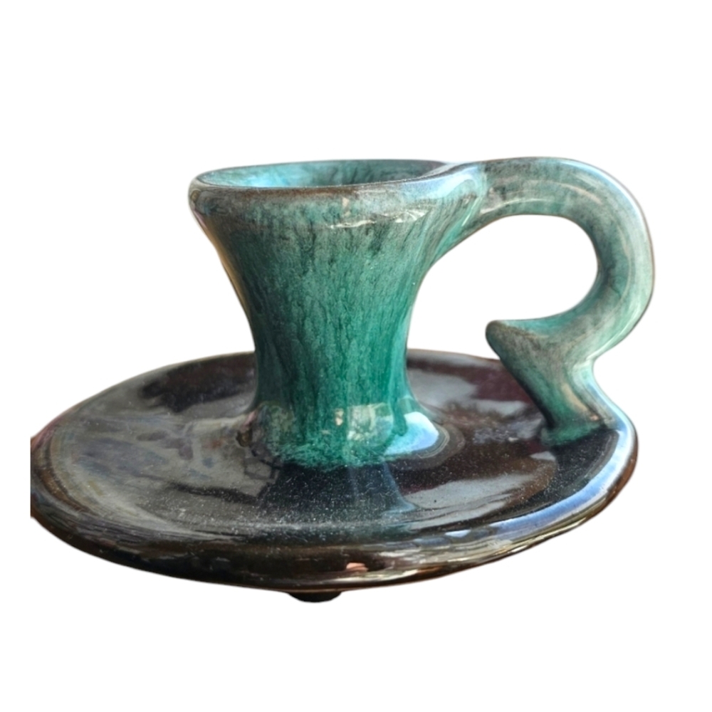 Vintage Evangeline Pottery Candlestick Holder